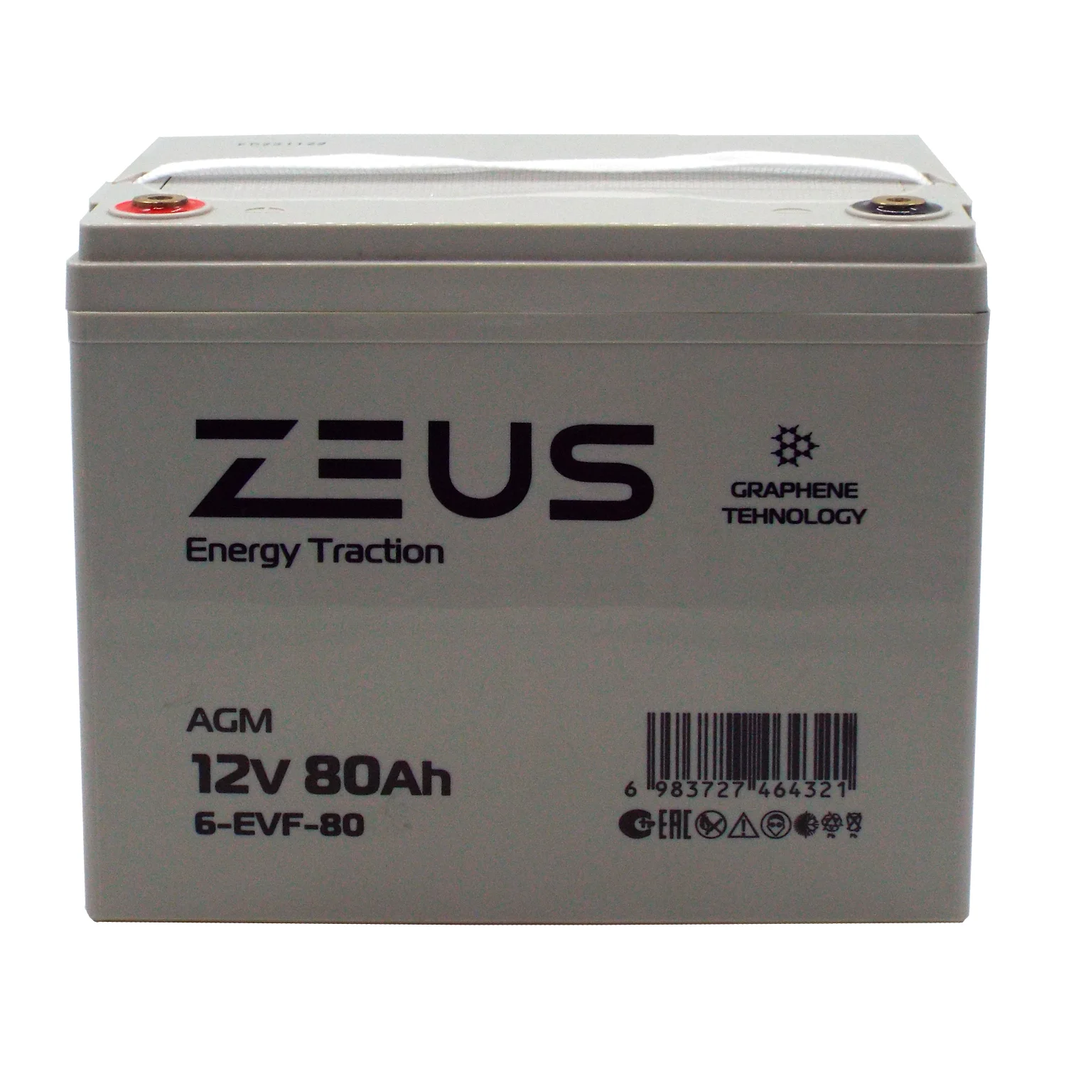 Аккумулятор ZEUS 6-EVF-80 (12V80Ah) тяговый Фото 1