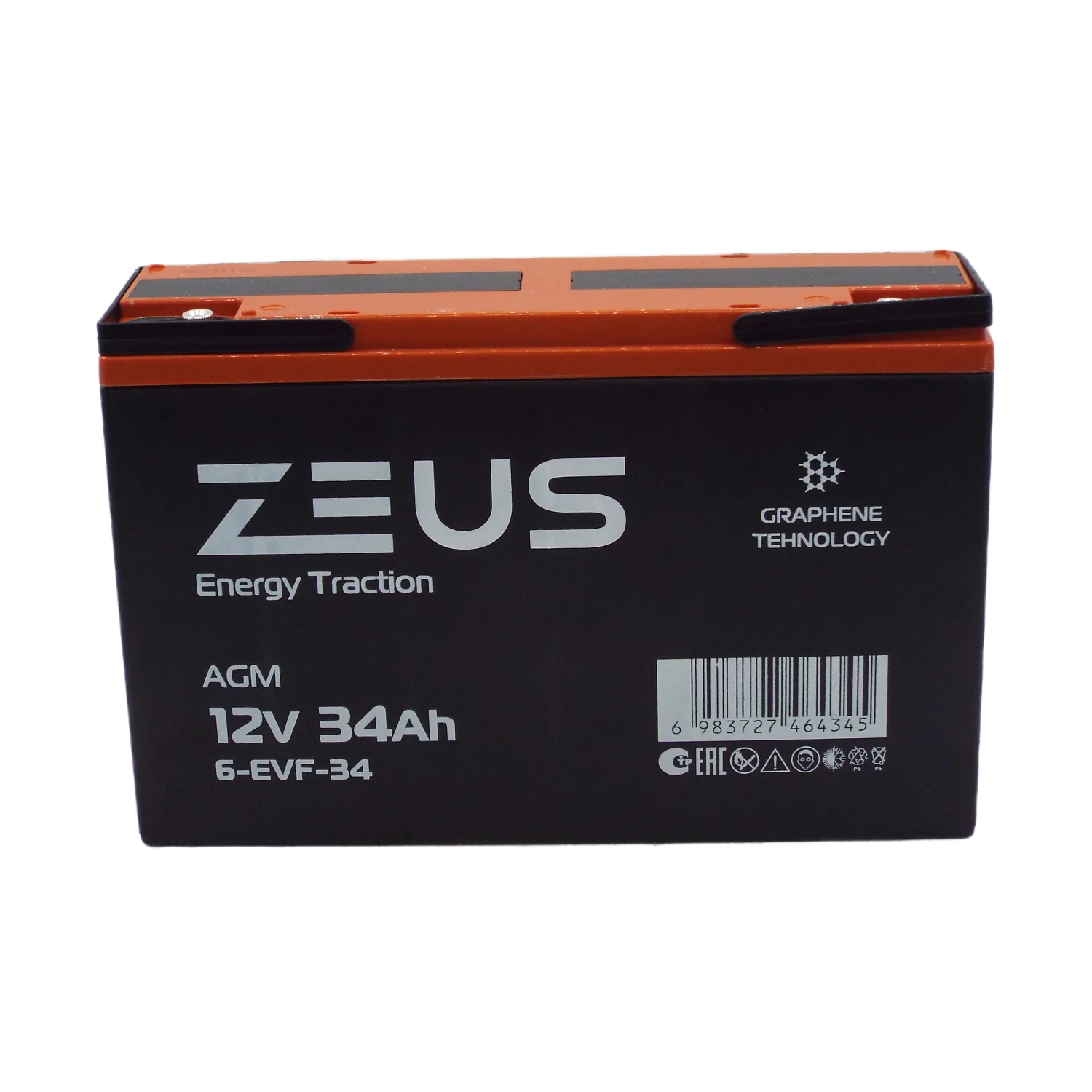 Аккумулятор ZEUS 6-EVF-34 (12V34Ah) тяговый Фото 1