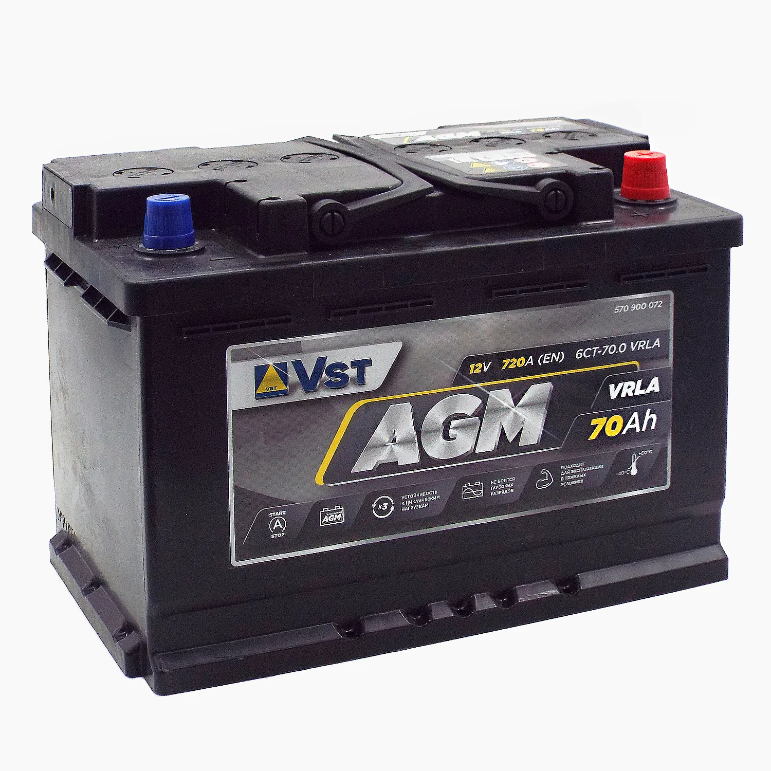 Аккумулятор VST AGM 70 Ач о.п. РАСПРОДАЖА