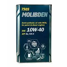 Масло моторное 10W-40 Mannol Molibden Benzin полусинтетическое ж/б 1л Фото 1