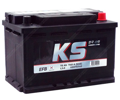 Аккумулятор KS EFB 75 Ач о.п.