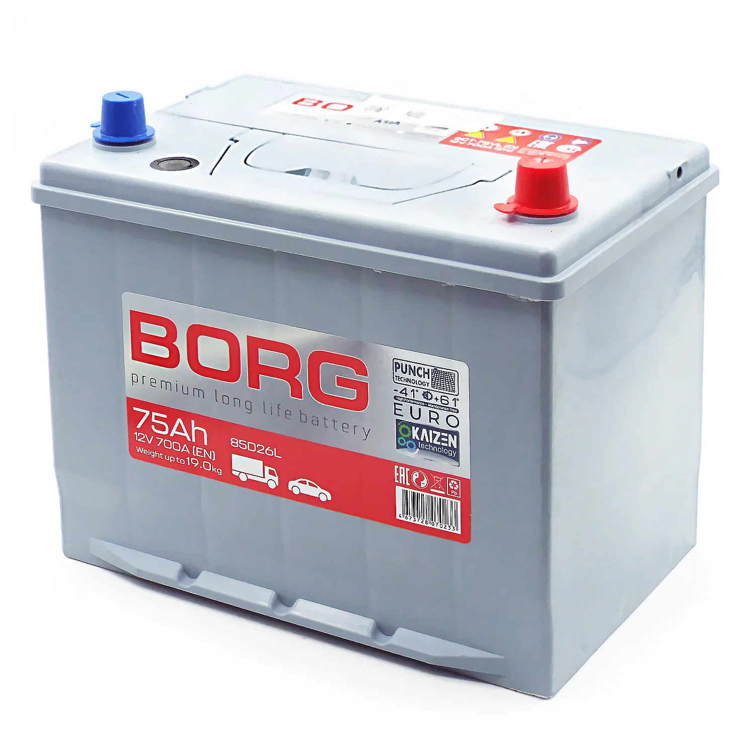Аккумулятор BORG Premium Asia 85D26L 75 Ач о.п. Фото 1