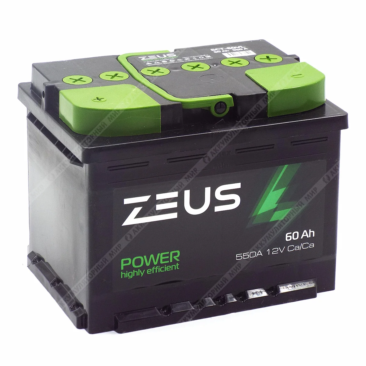 Аккумулятор ZEUS POWER 60 Ач п.п.