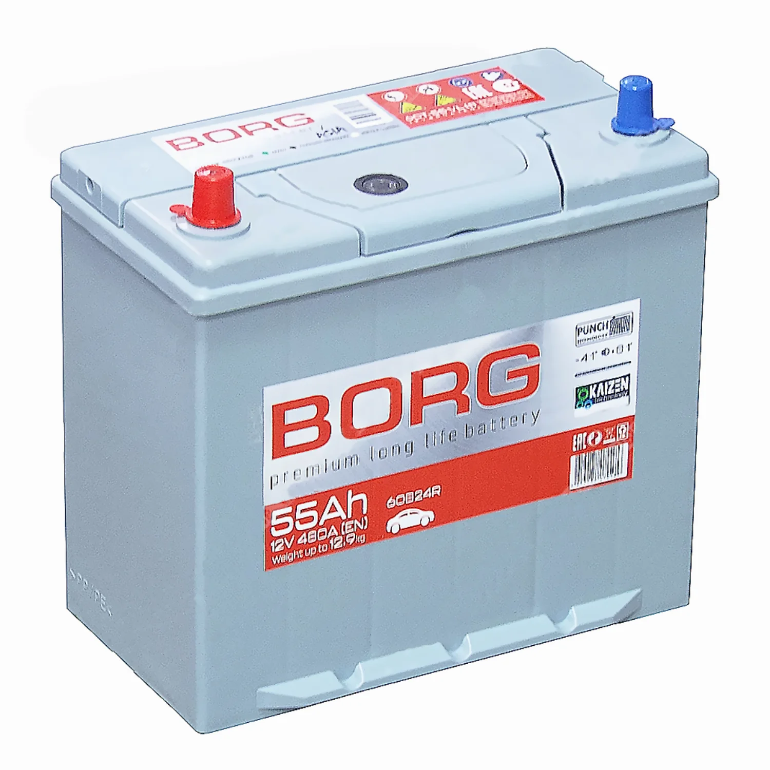 Аккумулятор BORG Premium Asia 60B24R 55 Ач п.п. Фото 1