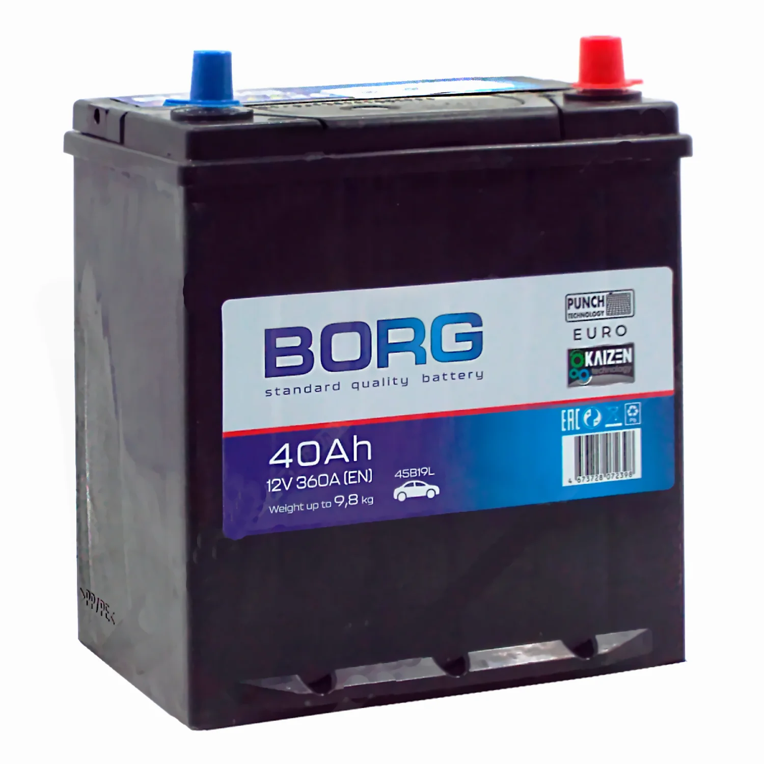 Аккумулятор BORG Standard Asia 45B19L 40 Ач о.п. (ТУРЦИЯ) Уценка!