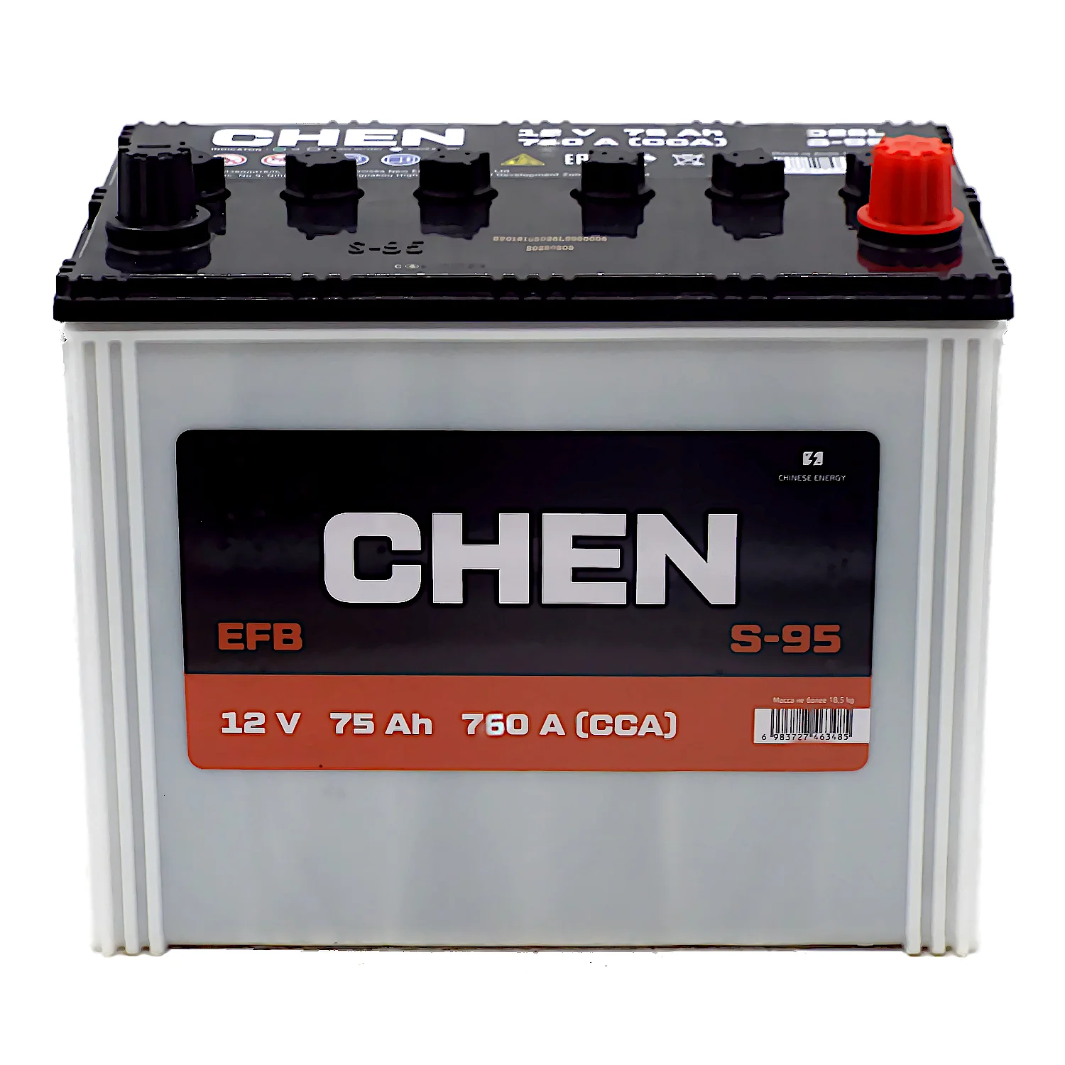 Аккумулятор CHEN EFB S-95 100D26L Asia 75 Ач о.п. (760A) Фото 1