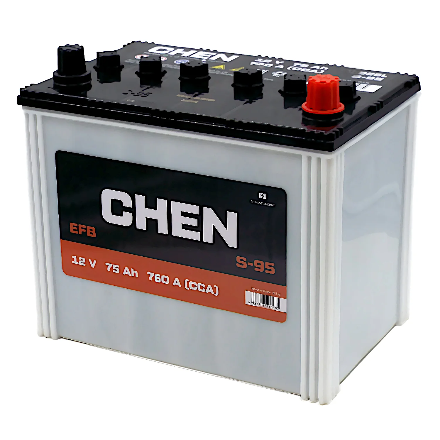 Аккумулятор CHEN EFB S-95 100D26L Asia 75 Ач о.п. (760A) Фото 1