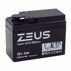 Аккумулятор ZEUS SUPER AGM 3 Ач о.п. (YTR4A-BS) Фото 1