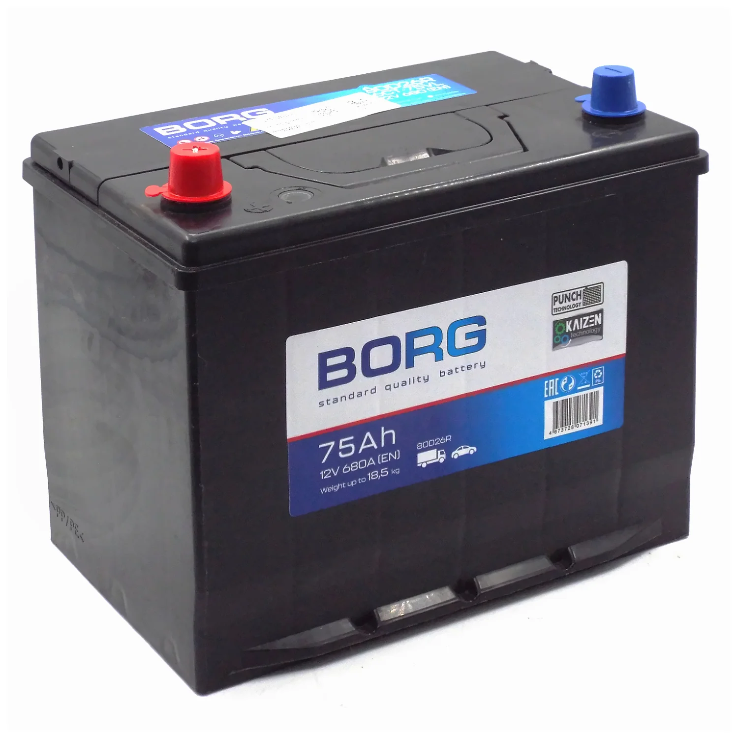 Аккумулятор BORG Standard Asia 80D26R 75 Ач п.п. (ТУРЦИЯ) РАСПРОДАЖА