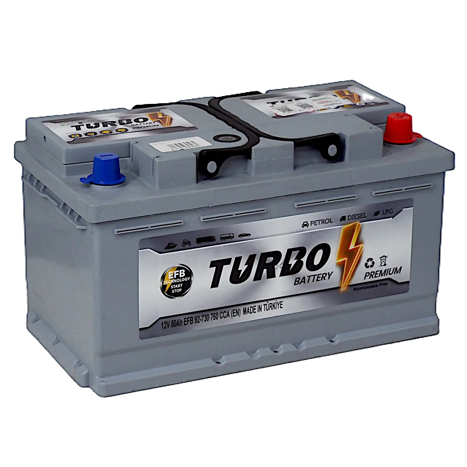Аккумулятор TURBO EFB LB 80 Ач о.п.