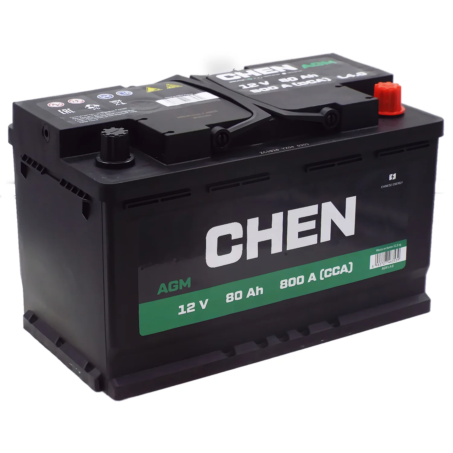 Аккумулятор CHEN AGM 80 Ач о.п.