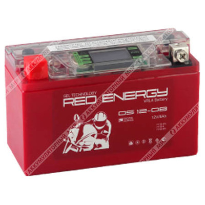 Аккумулятор RED ENERGY DS 12-08 GEL 8 Ач п.п. (YT7B-BS)