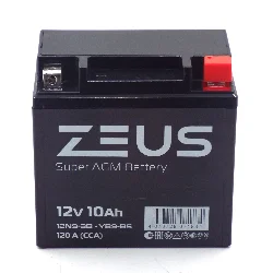 Аккумулятор ZEUS SUPER AGM 10 Ач о.п. (12N9-3B) Фото 1