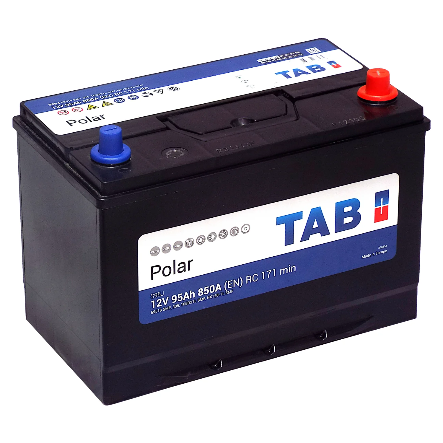 Аккумулятор TAB Роlar S95J Asia 95 Ач о.п. РАСПРОДАЖА