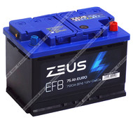 Аккумулятор ZEUS EFB 75 Ач о.п.