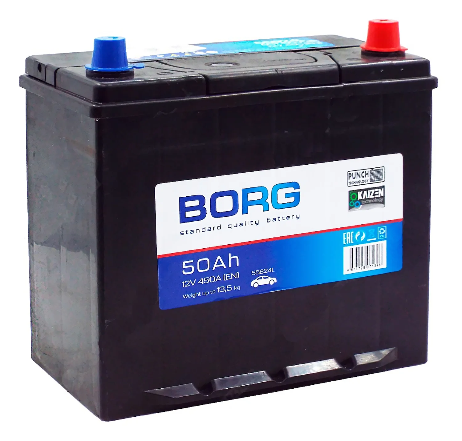 Аккумулятор BORG Standard Asia 55B24L 50 Ач о.п. евро клеммы Уценка!