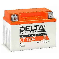 Аккумулятор DELTA СТ 1204 AGM 4 Ач о.п. (YTX4L-BS) Фото 1