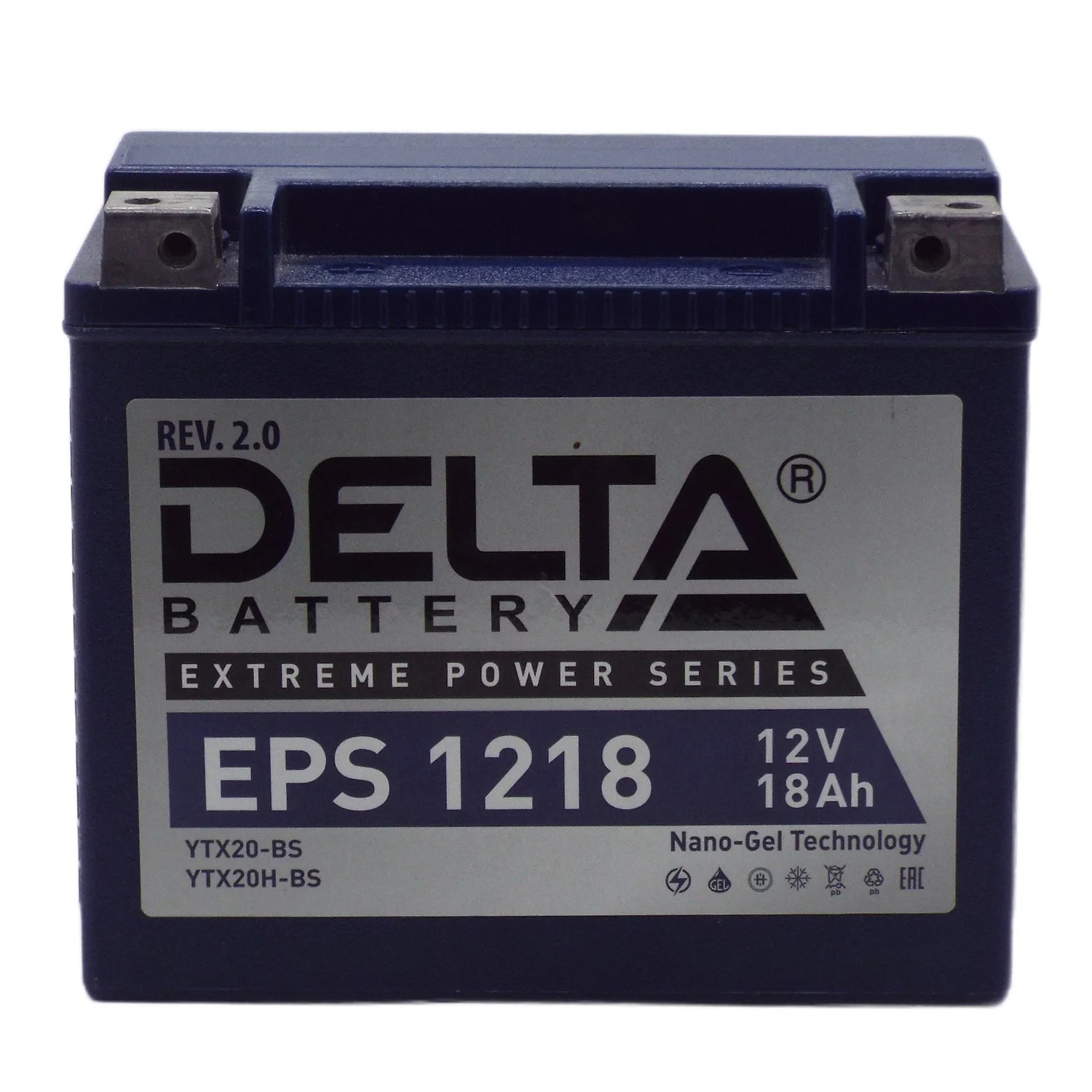 Аккумулятор DELTA EPS 1218 20 Ач п.п. (YTX20-BS) Фото 1