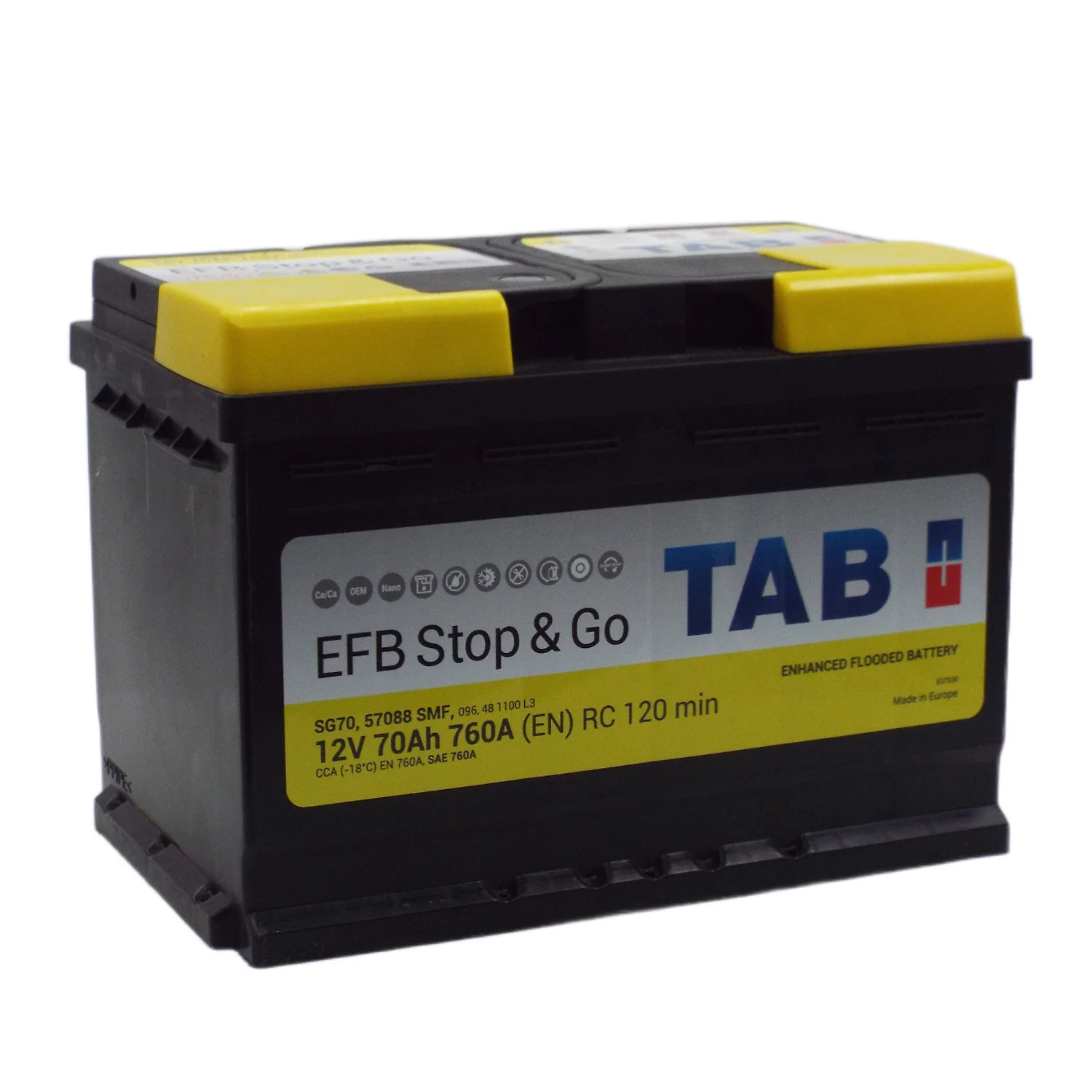 Аккумулятор TAB EFB SG70 70 Ач о.п.