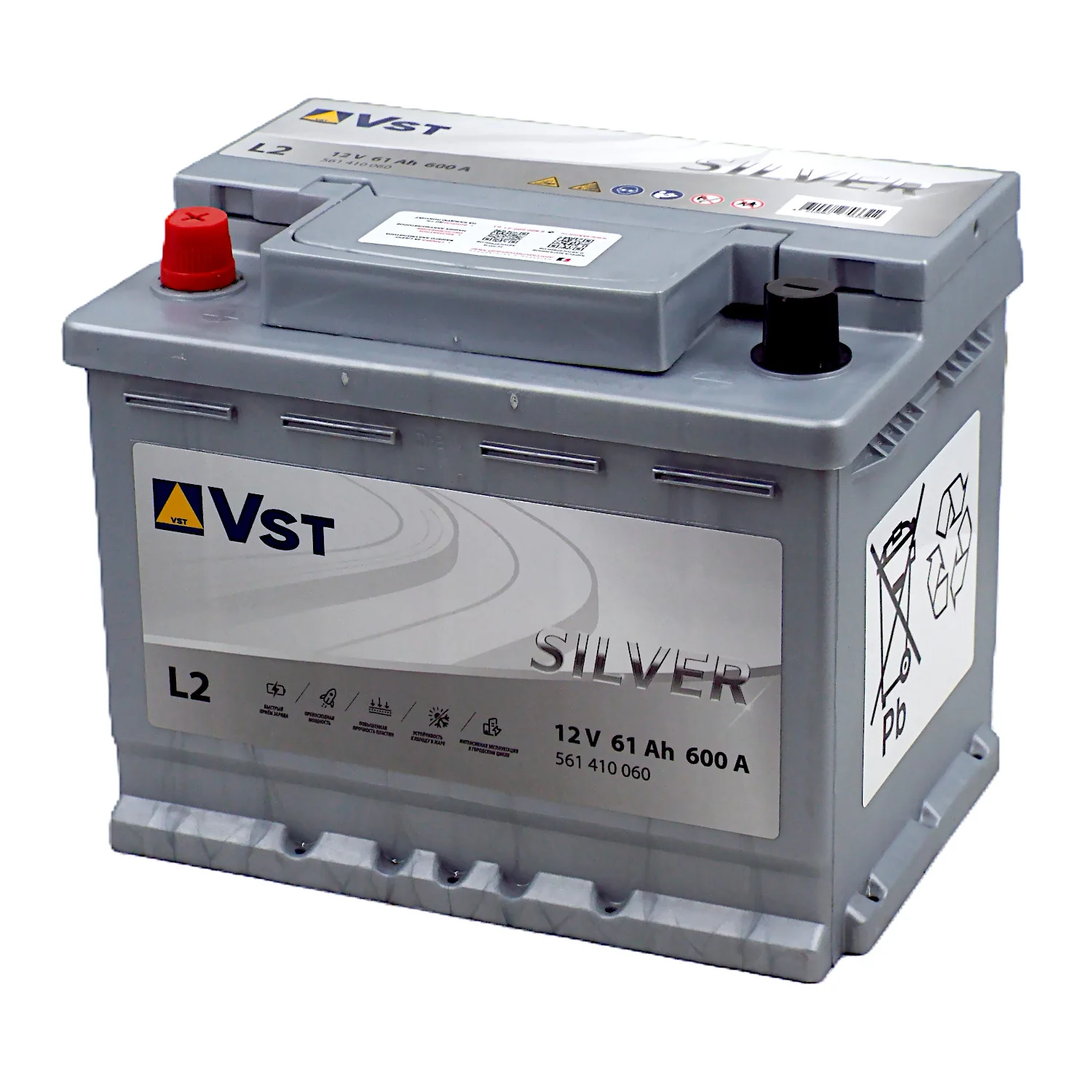 Аккумулятор VST Silver L2 61 Ач п.п. Фото 1