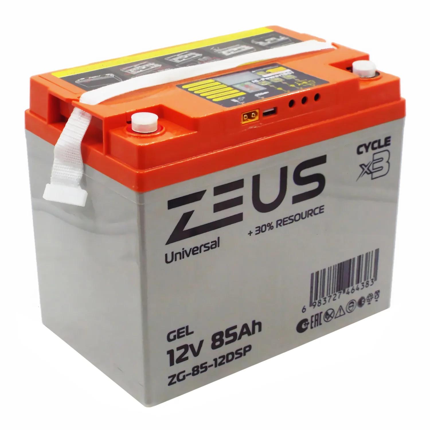 Аккумулятор ZEUS ZG-85-12DSP GEL (12V85Ah) универсальный Фото 1