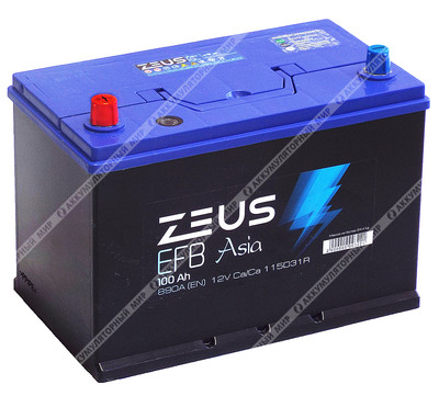 Аккумулятор ZEUS EFB ASIA 115D31R 100 Ач п.п.
