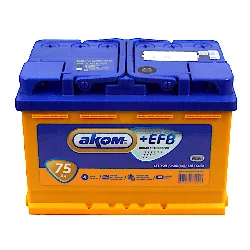 Аккумулятор АКОМ +EFB 75 Ач п.п. Фото 1