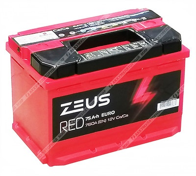 Аккумулятор ZEUS RED 75 Ач о.п.