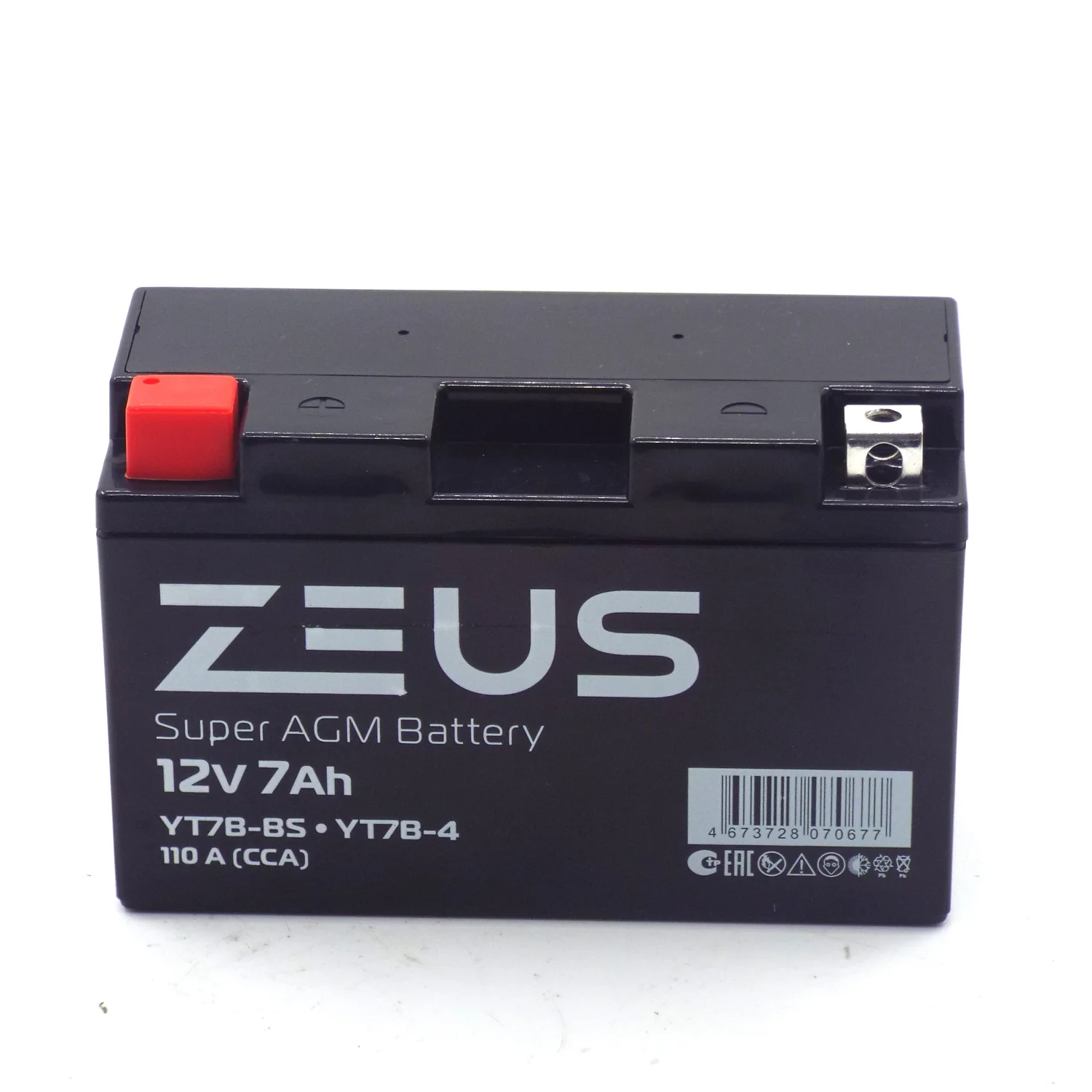 Аккумулятор ZEUS SUPER AGM 7 Ач п.п. (YT7B-BS) Фото 1