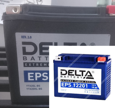 Аккумулятор DELTA EPS 12201 18 Ач о.п. (YTX20L-BS) Комиссия