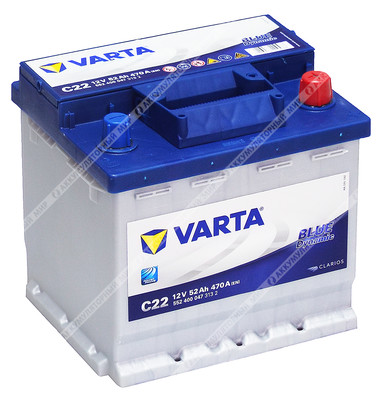 Аккумулятор VARTA Blu Dynamic C22 52 Ач о.п. STOCK