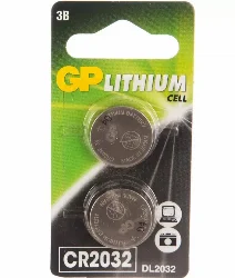 Батарейка GP CR2032 литиевая 3V BL*2 Фото 1