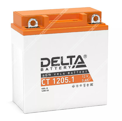 Аккумулятор DELTA СТ 1205.1 AGM 5 Ач о.п. (12N5-3B)