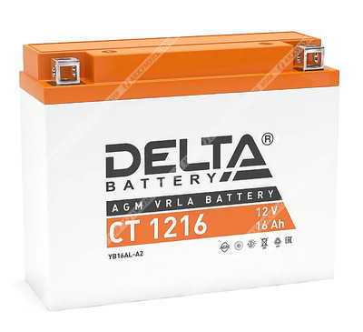 Аккумулятор DELTA СТ 1216 AGM 16 Ач о.п. (YВ16AL-A2)