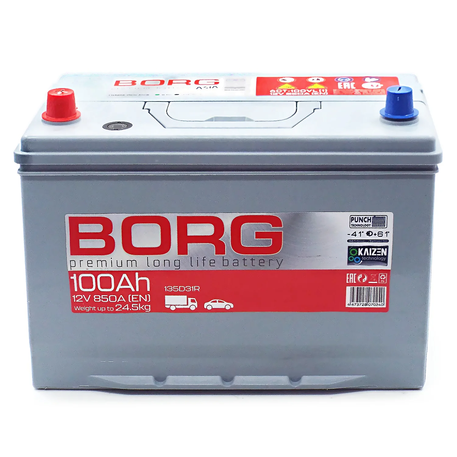 Аккумулятор BORG Premium Asia 135D31R 100 Ач п.п. Фото 1