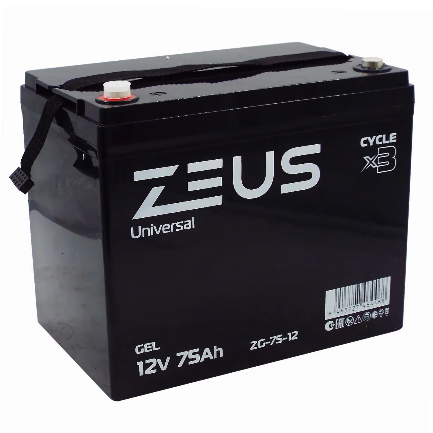 Аккумулятор ZEUS ZG-75-12 GEL (12V75Ah) универсальный Фото 1