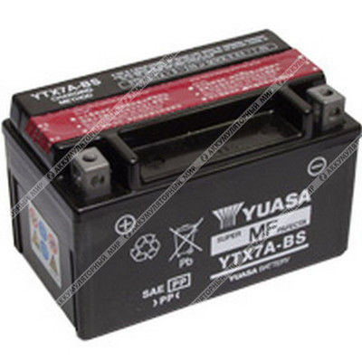 Аккумулятор Yuasa мото AGM 6 Ач п.п. (YTX7A-BS)