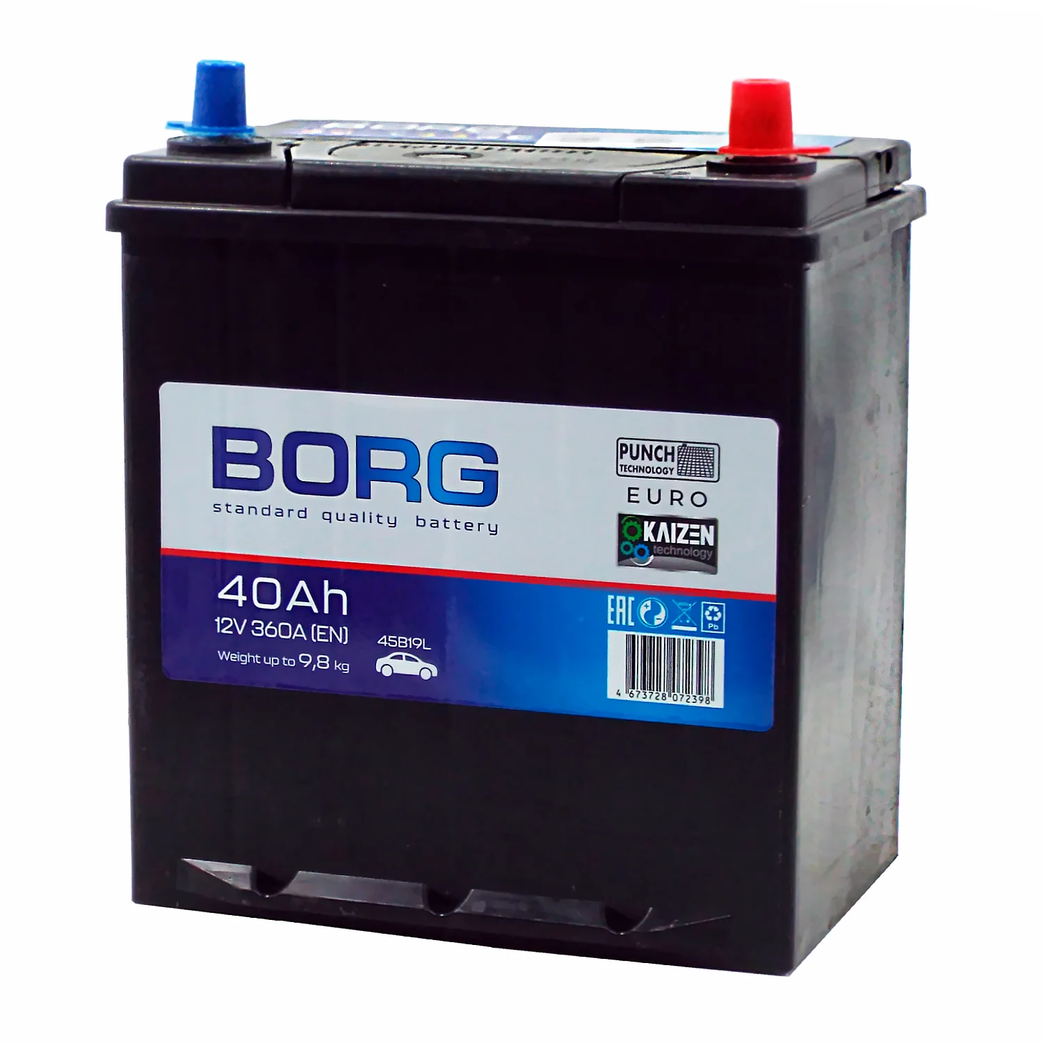 Аккумулятор BORG Standard Asia 45B19L 40 Ач о.п. (ТУРЦИЯ) Фото 1