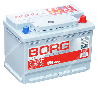 Аккумулятор BORG Premium 75 Ач о.п.