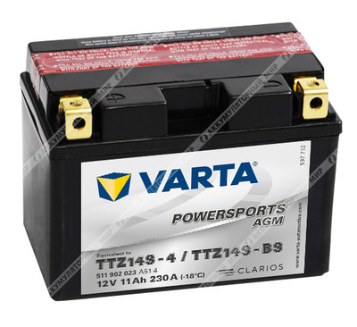 Аккумулятор VARTA Powersports AGM 11 Ач п.п. (TTZ14S-BS) 511 902 023