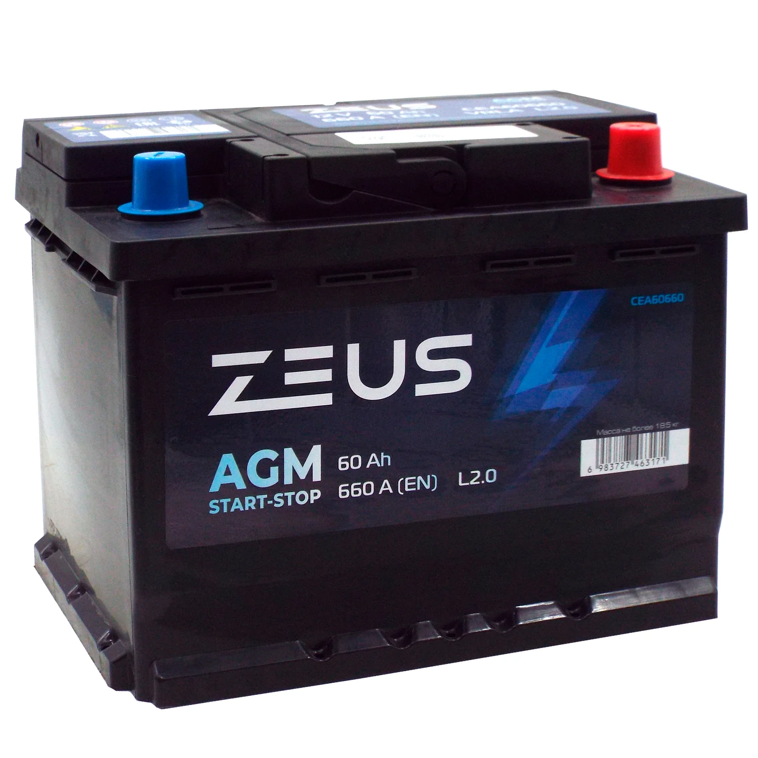 Аккумулятор ZEUS AGM 60 Ач о.п. РАСПРОДАЖА Фото 1