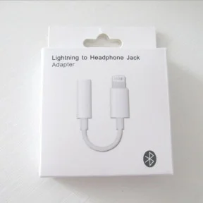 Переходник Lightning to Headphone Jack Bluetooth Pop-up в упак. белый Фото 1