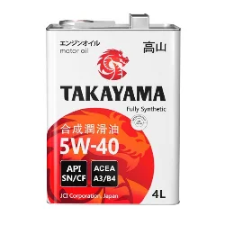 Масло моторное TAKAYAMA Adaptec A3/B4 5W-40, 4л Фото 1