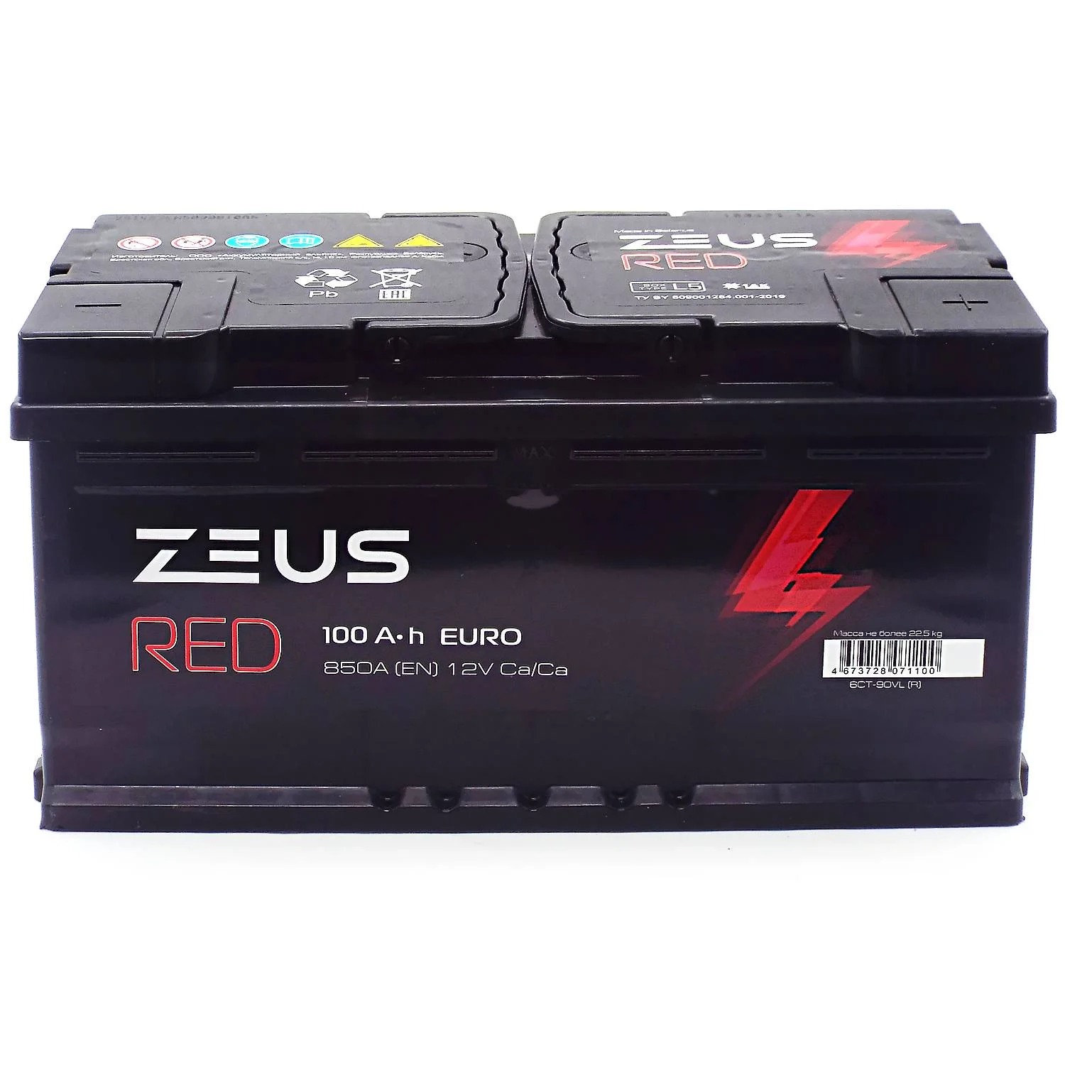 Аккумулятор ZEUS RED 100 Ач о.п. Фото 1