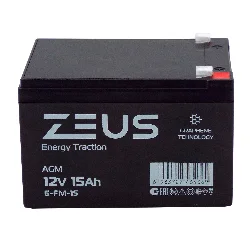 Аккумулятор ZEUS 6-FM-15 (12V15Ah) тяговый Фото 1