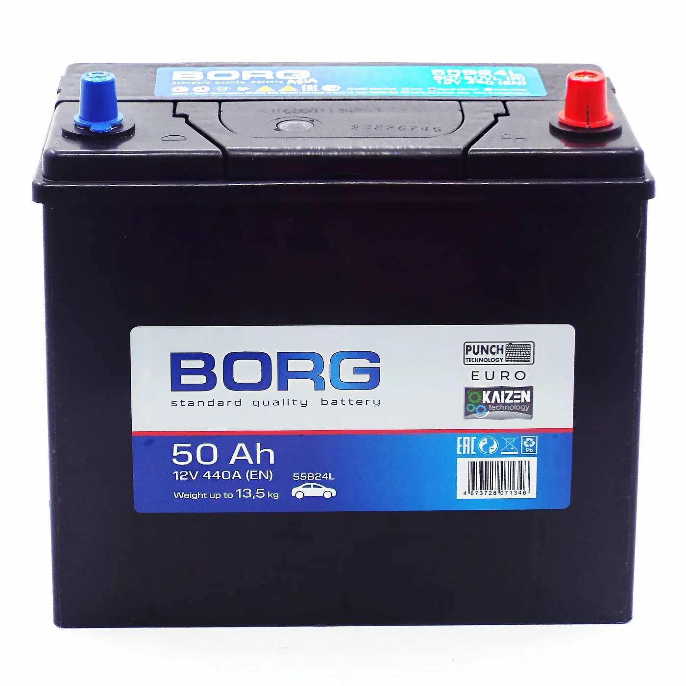 Аккумулятор BORG Standard Asia 55B24L 50 Ач о.п. яп. кл. (ТУРЦИЯ) Фото 1