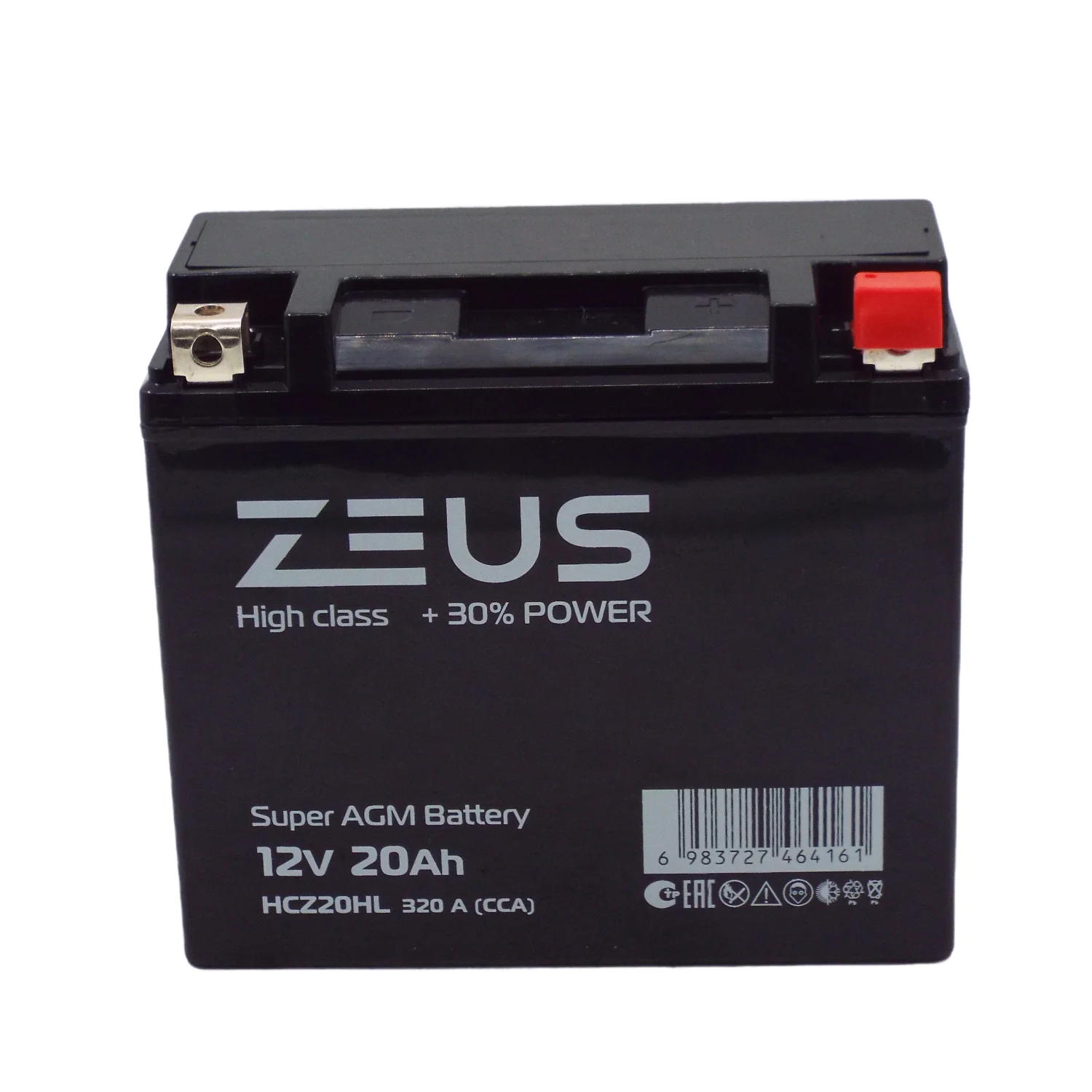 Аккумулятор ZEUS HIGH CLASS AGM 20 Ач о.п. (HCZ20HL) Фото 1