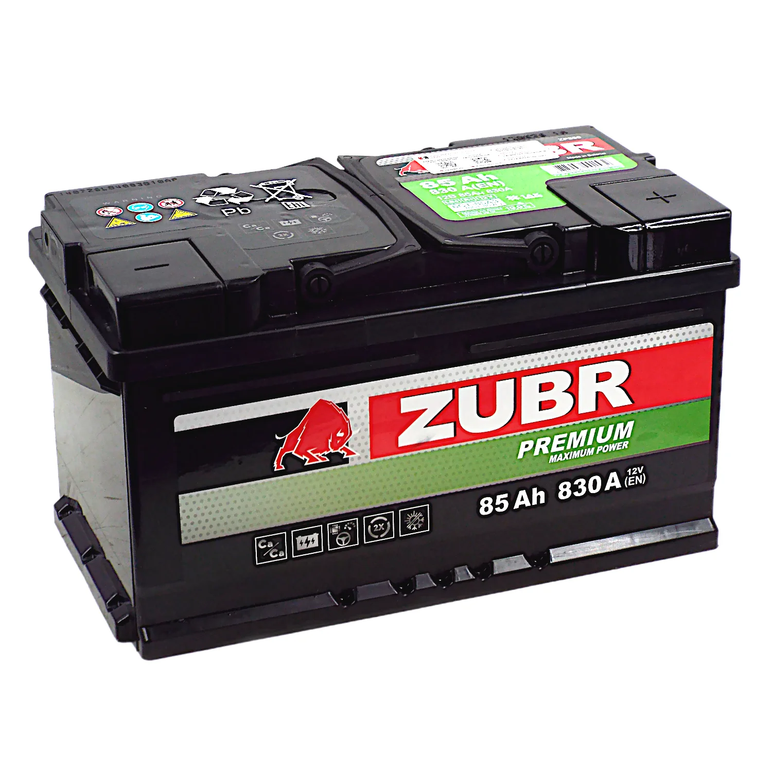 Аккумулятор ZUBR Premium LB 85 Ач о.п. Фото 1