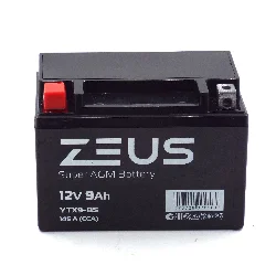 Аккумулятор ZEUS SUPER AGM 9 Ач п.п. (YTX9-BS) Фото 1