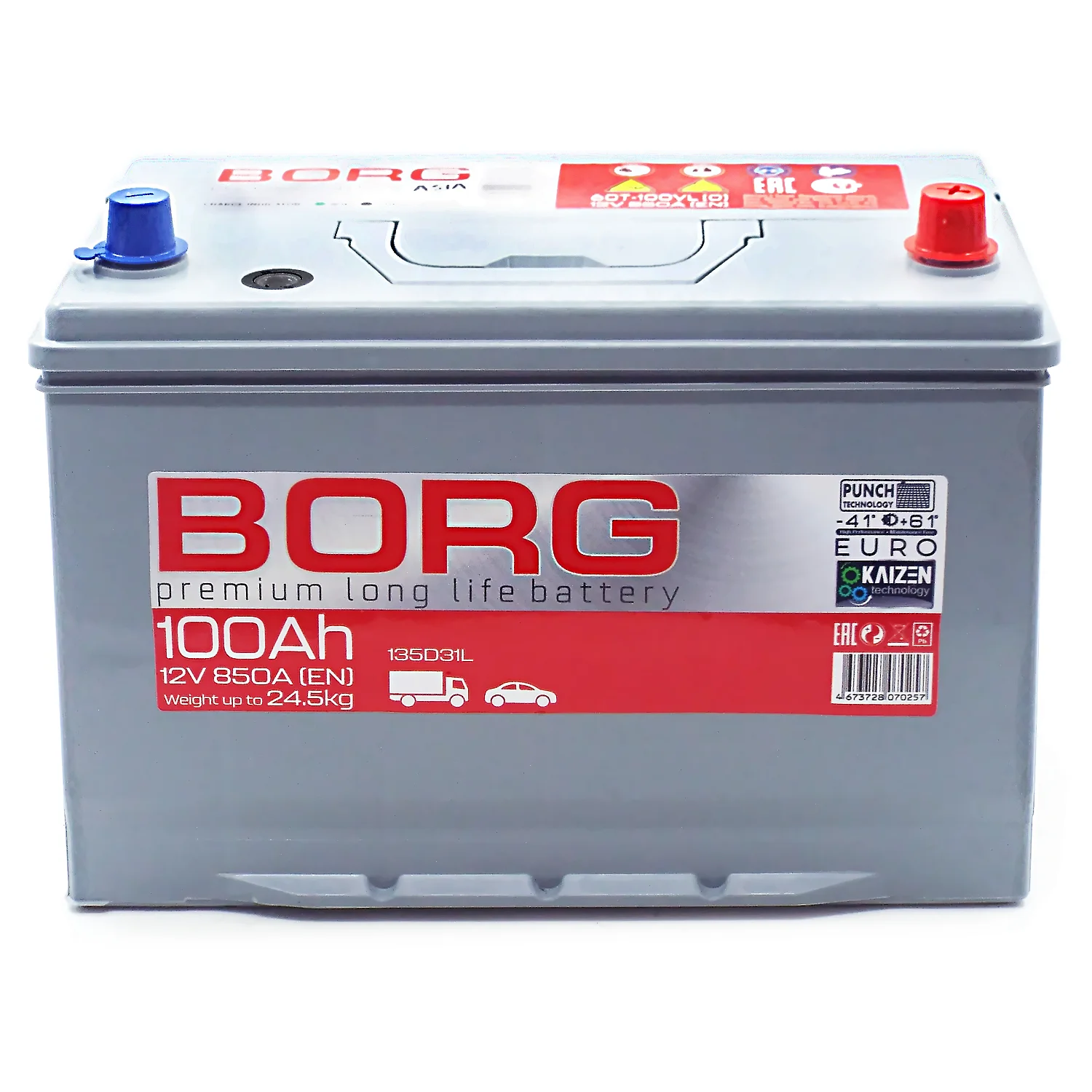 Аккумулятор BORG Premium Asia 135D31L 100 Ач о.п. Фото 1